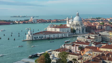 Lapso-De-Tiempo-Del-Gran-Canal-De-Venecia-En-Italia