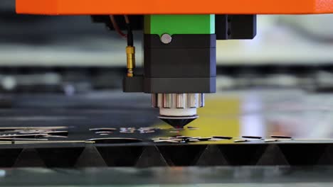 CNC-Laser-cutting-of-metal,-modern-industrial-technology.