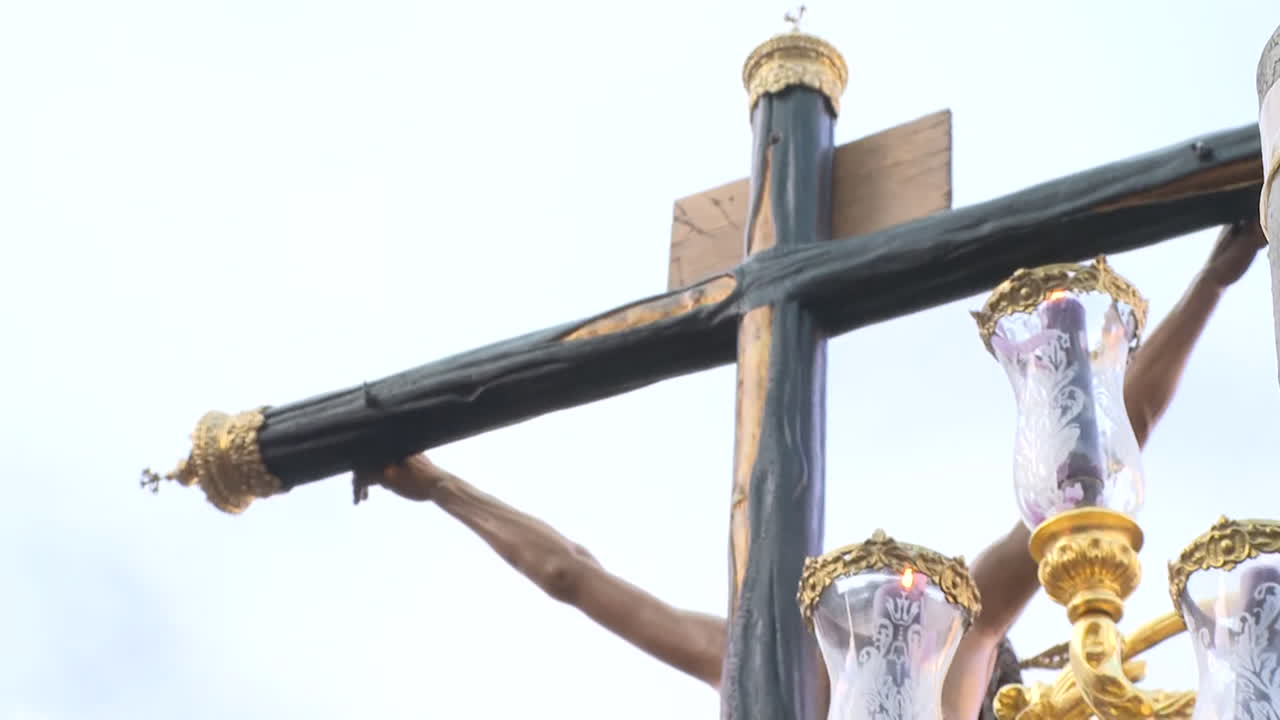 Religious Procession with Crucifix and Candelabra