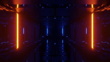 3d illustration motion background of a dark futuristic sci-fi tunnel corridor graphic artwork visuals vj loops