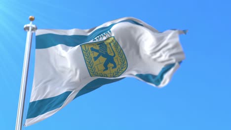 bandera de la ciudad de jerusalén en israel - bucle