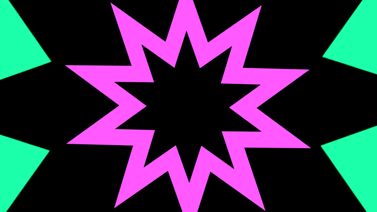 diseño gráfico que gira en el centro y aumenta el tamaño, para cubrir todo el fondo y desaparecer.