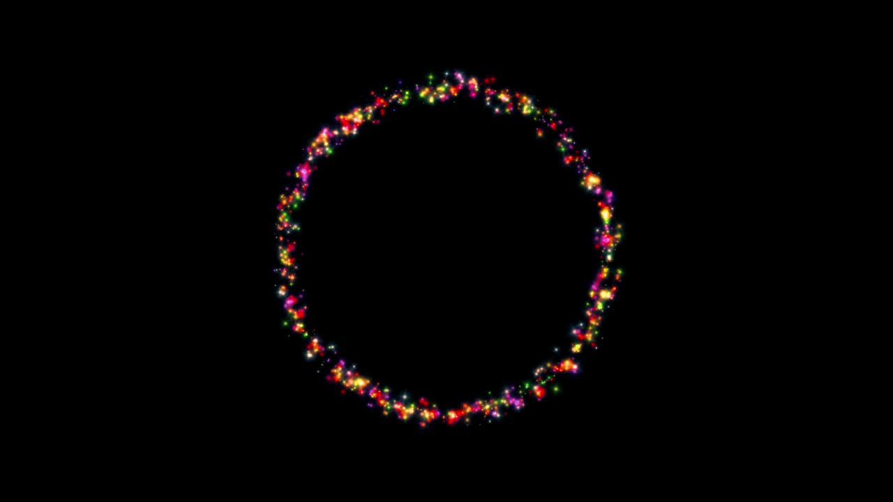 Fantasy particles ring motion.