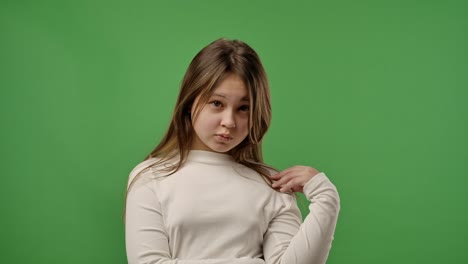 girl portrait with thoughtful expression
