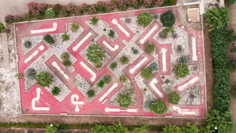 Miniature-golf-aerial-top-shot-outside-France