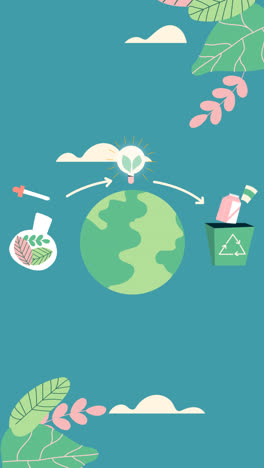 modelo de infografia de economia circular desenhada à mão