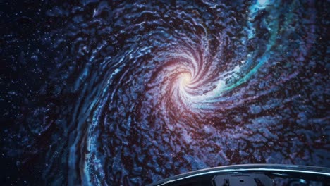 spiral galaxy view from spacecraft