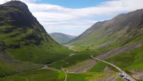 drone flight in glencoe scotland