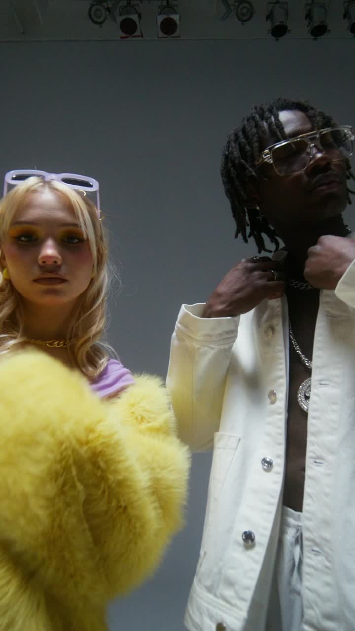 Fashion Models Posing in Trendy Outfits