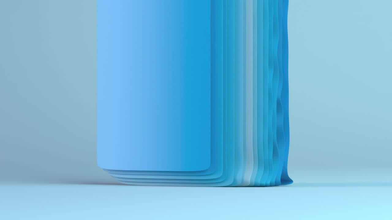 pilar geométrico azul abstracto