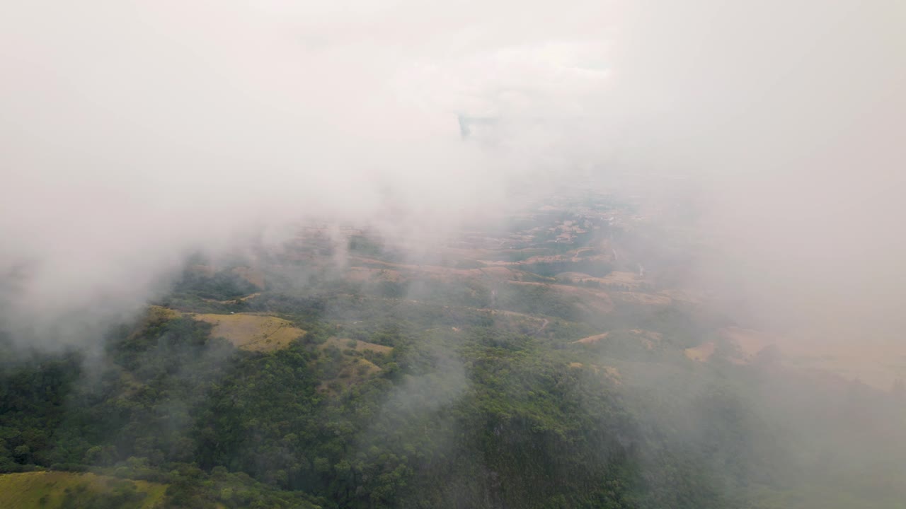Stunning collection of drone shots over Otavalo, Ecuador, featuring changing views of the Imbabura Volcano and Lake San Pablo