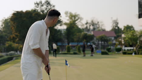 man playing golf