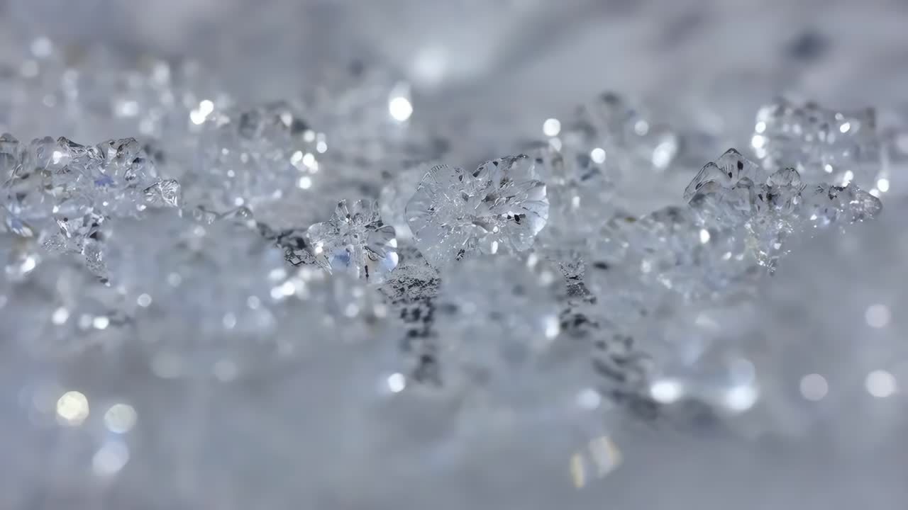 primer plano de los cristales de hielo