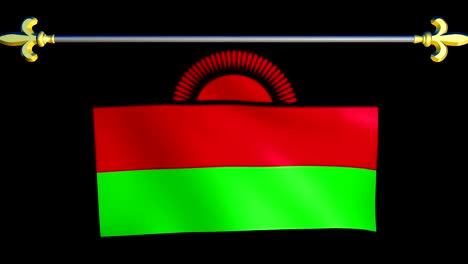 large looping animated flag of malawi