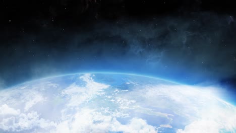 earth and space with ufo