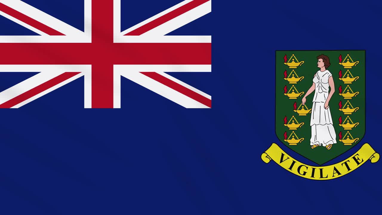 British Virgin Islands flag waving cloth, loop