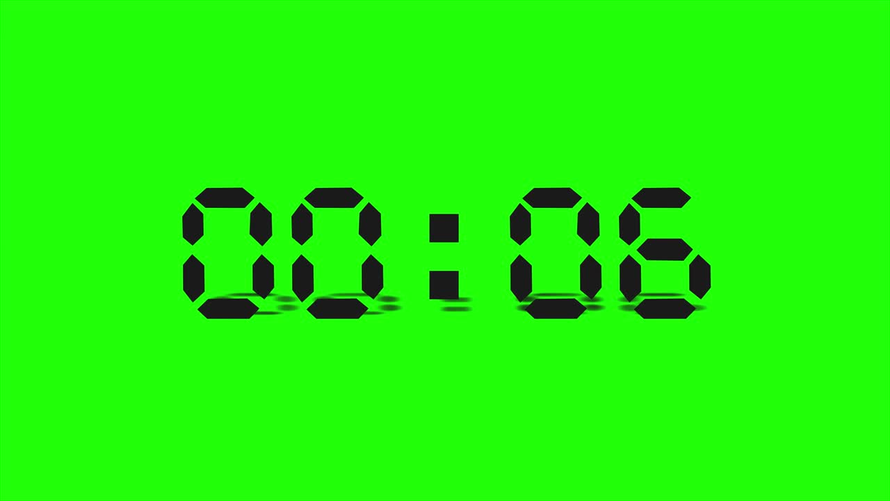 Special Clock Flipping 1 Minute countdown 4K animation on Green screen - 60 seconds count down on Green screen background