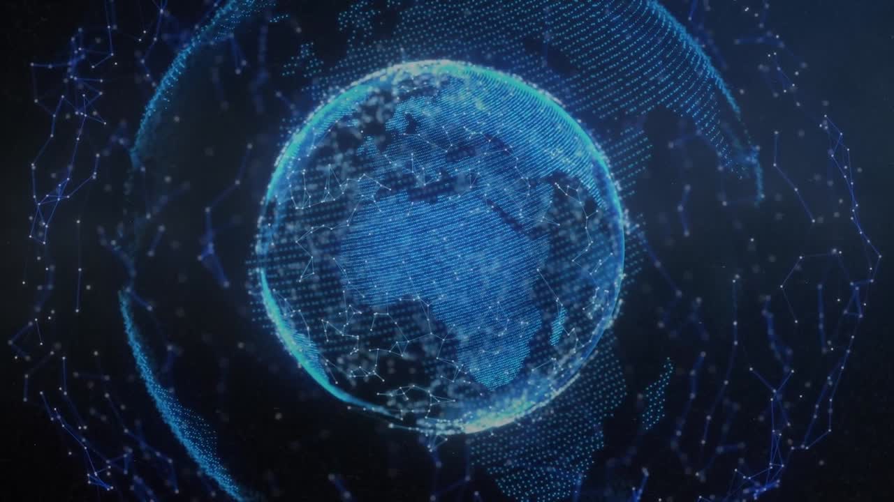 Animation of network of connections over globe