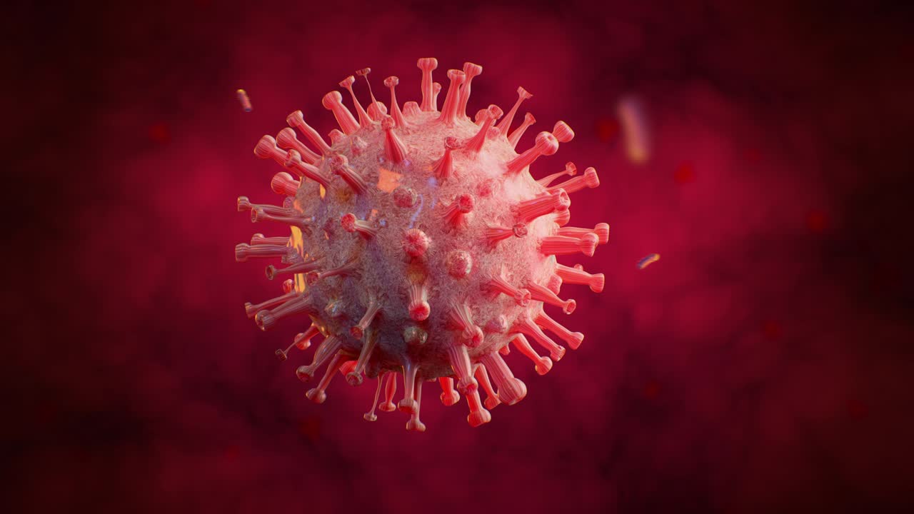 el concepto del virus de la corona es un video 4k en bucle.