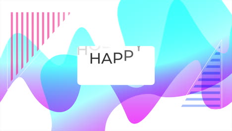 colorful wave design with happy holidays typography for social media, greeting cards, and more