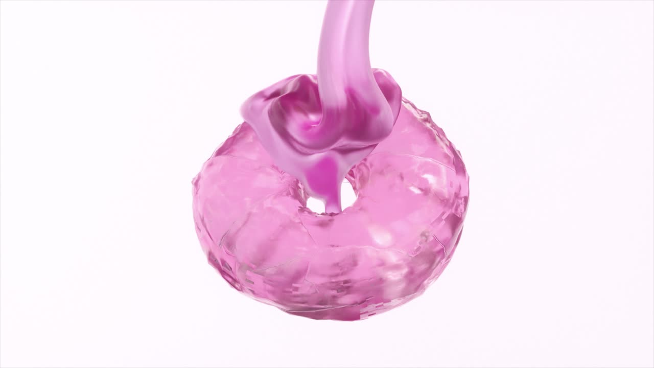 Donut au glaçage rose