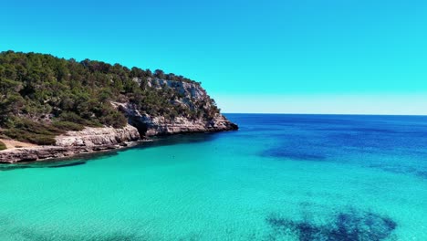 beautiful cliff side beach in minorca