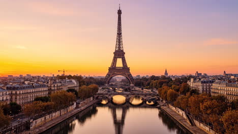 eiffel tower at sunrise, paris