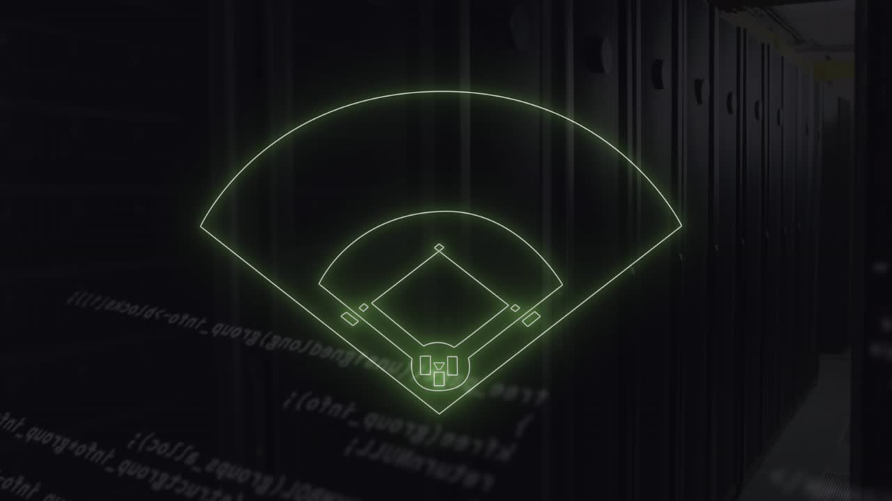 Animazione di forme e elaborazione dati su una sala server
