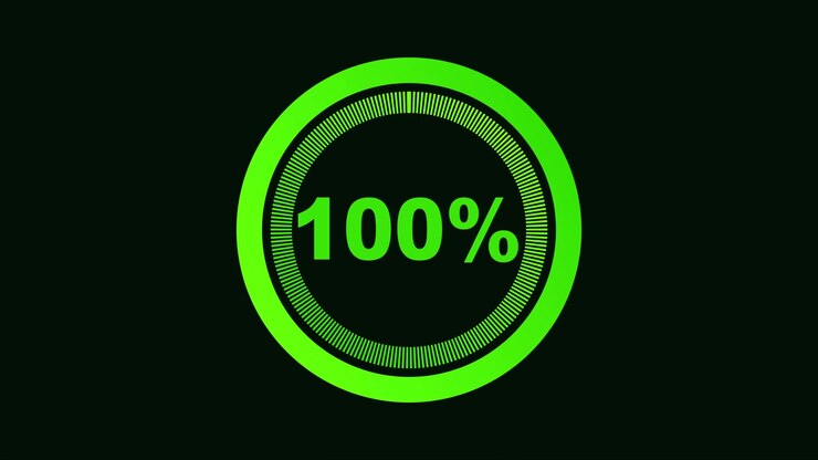 Digital Loading Progress Bar Animation with Percentage Counter