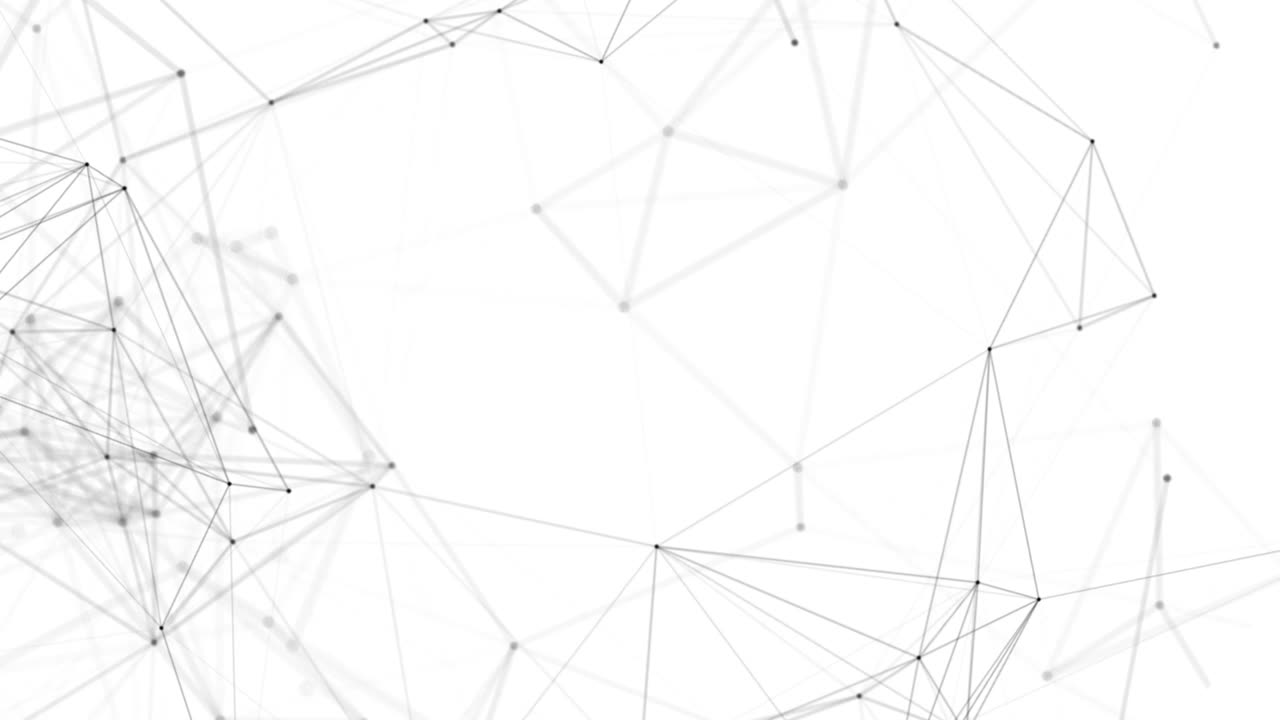 Plexus fantasy abstract technology. Abstract geometric background with moving lines, dots and triangles. Science. Medicine and technology. Loop animations