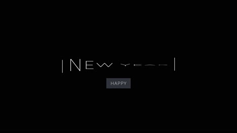 feliz año nuevo en degradado moderno negro 4