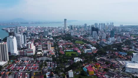 vista aérea del paisaje urbano de penang