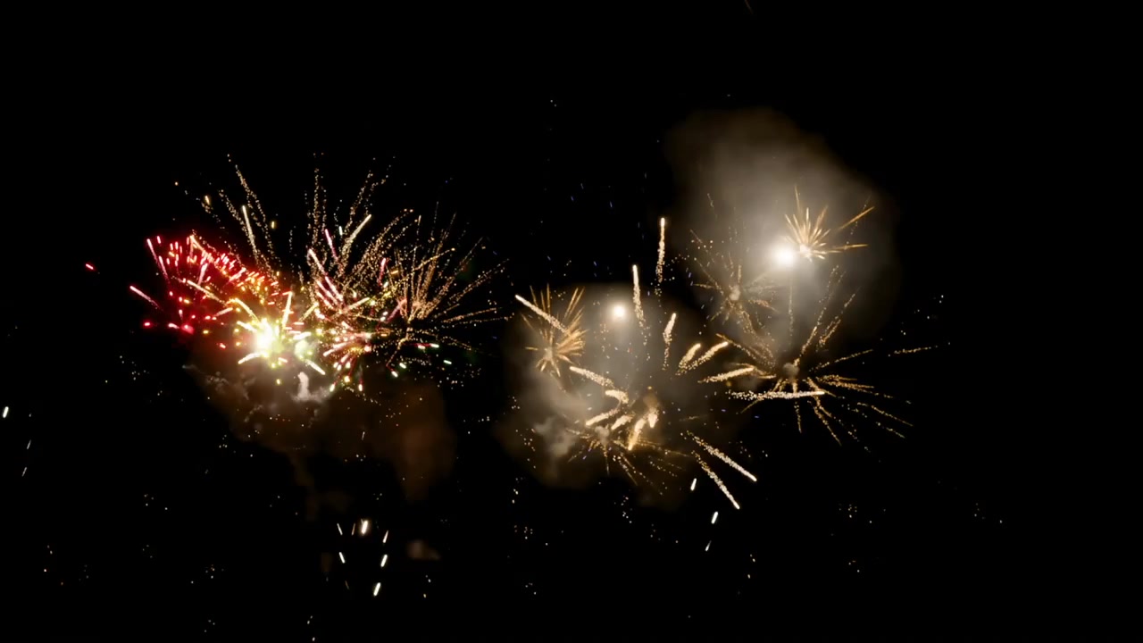 Firework display at night 4k