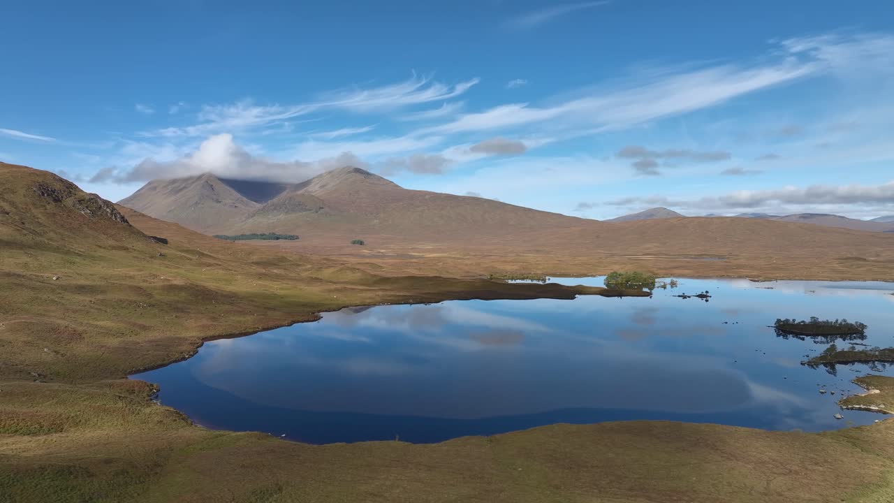 Stunning Reflection of Mountains in a Calm Loch in the Scottish Highlands