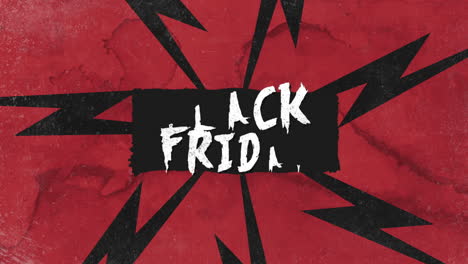 texto de introducción de animación viernes negro sobre fondo grunge