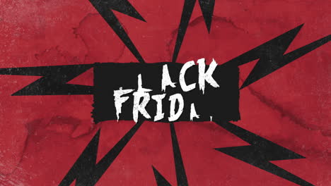 animation intro text black friday on grunge background