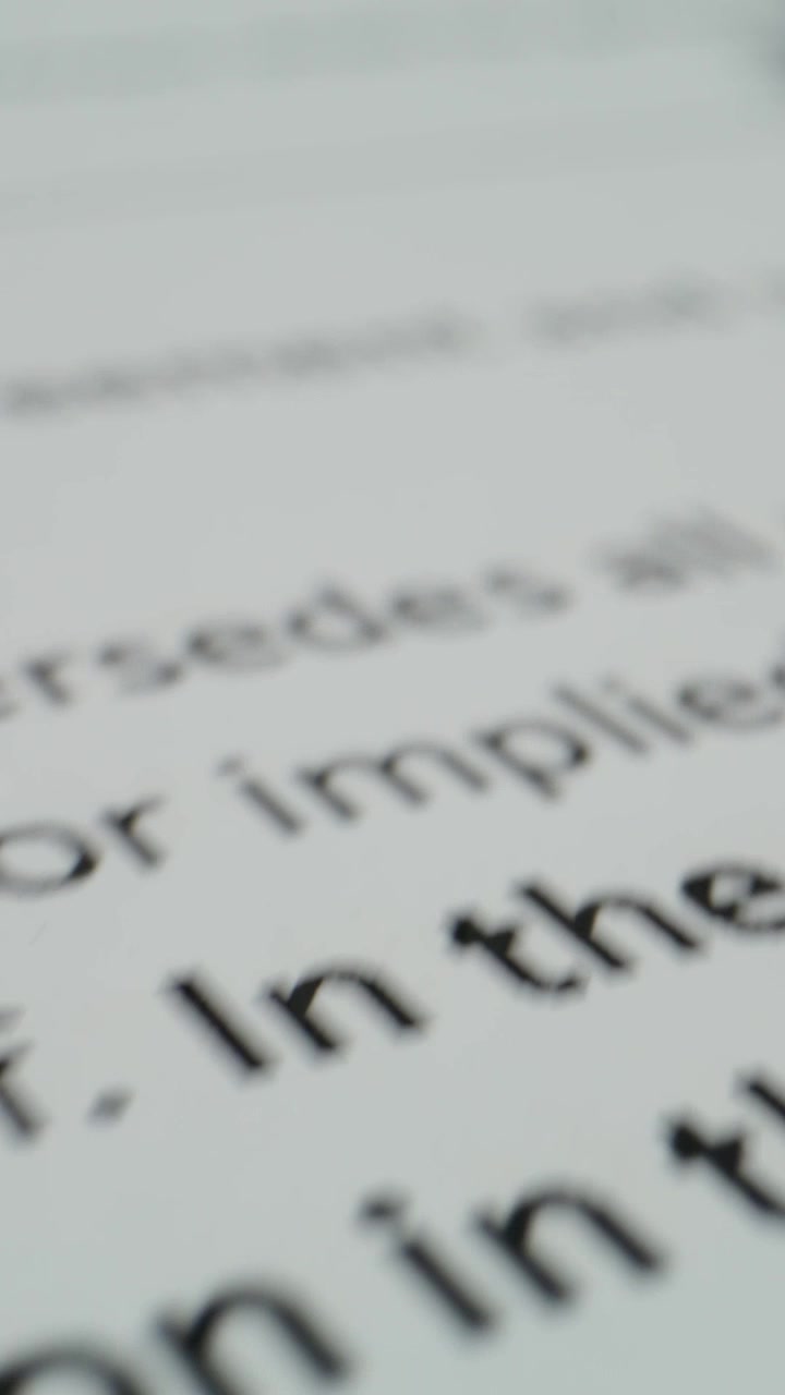 Blurred Document Close-up