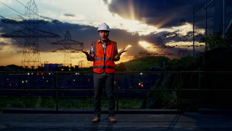 confused engineer at power plant