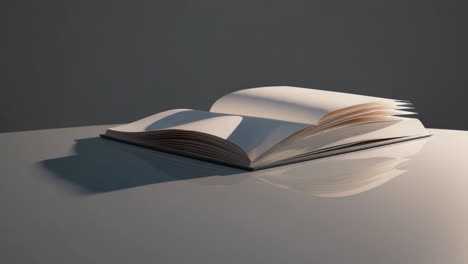 открытая книга на столе
