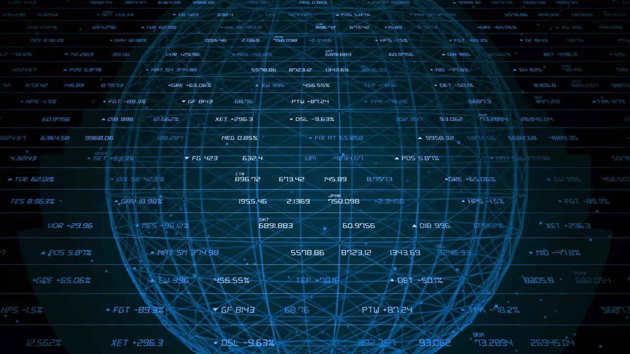 Data and report statistics, animation with graph diagrams.