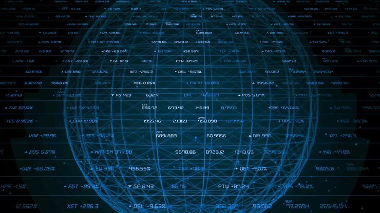 Data and report statistics, animation with graph diagrams.