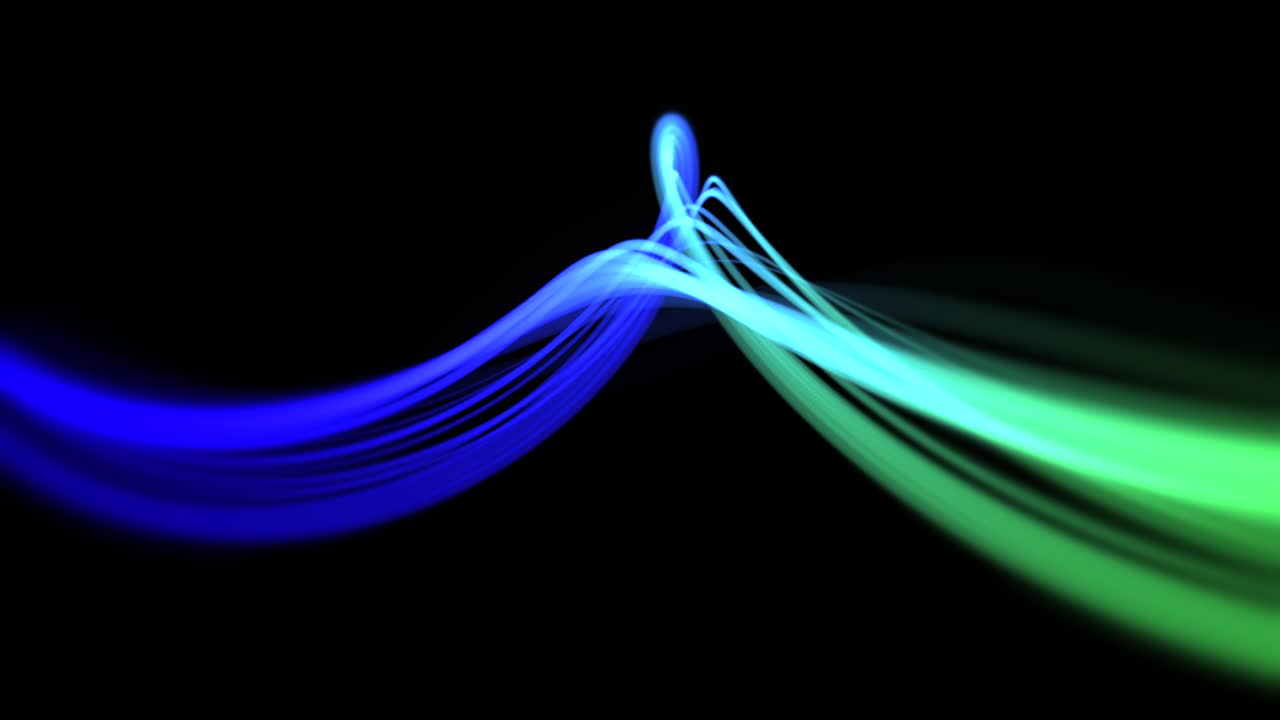 Neon blue and green spiral lines