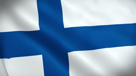 4k national animated sign of finland, animated finland flag, finland flag waving, the national flag of finland animated.