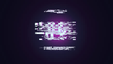 motion graphic of glitch error 404 page background