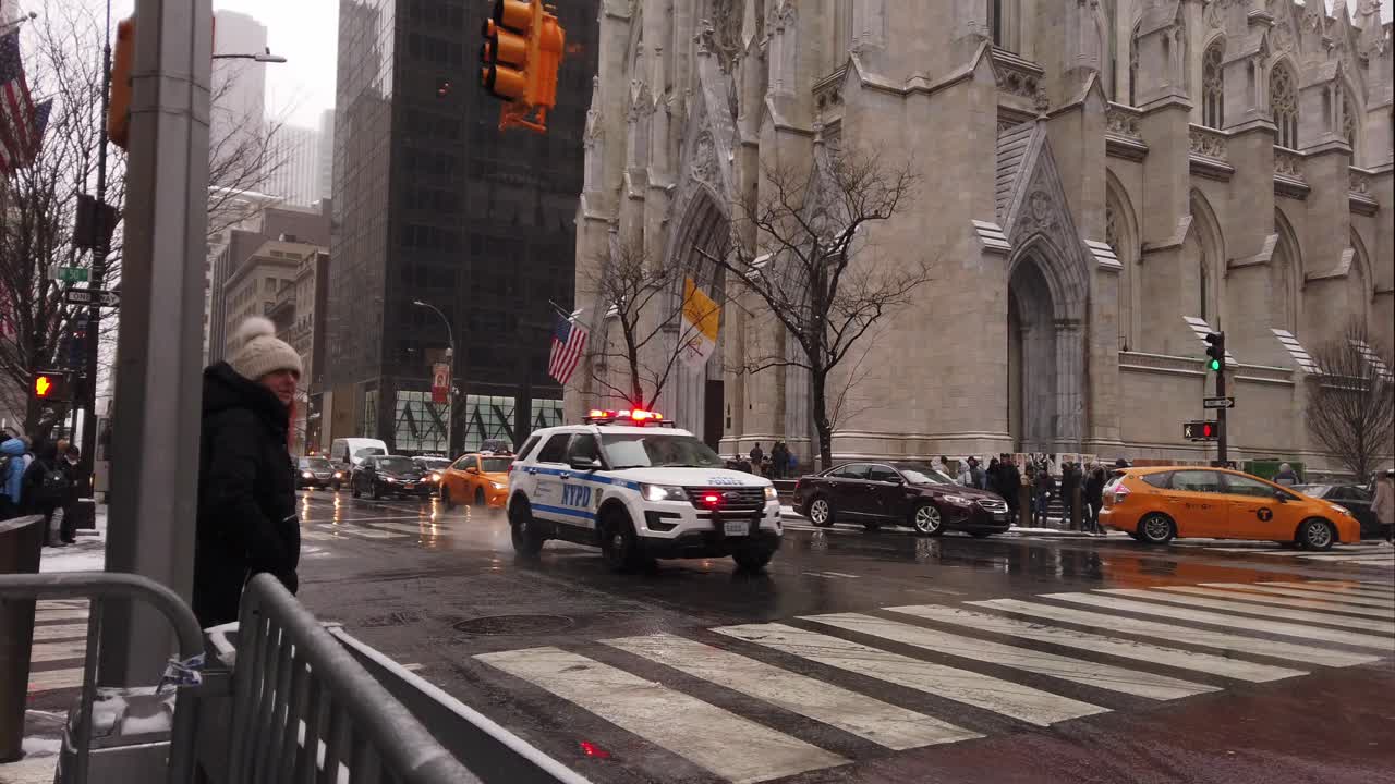 Cinematic and slow motion shots filmed in New York City representing everyday lifestyle with a personal feel-first person in 4K. These were filmed around some blocks of the area during a snowstorm.