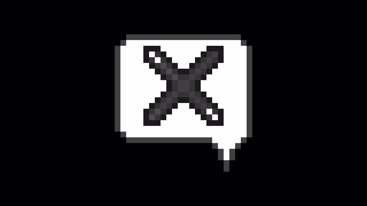 Pixel art animation icon speech bubble cross mark (6)