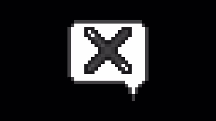 Pixel art animation icon speech bubble cross mark (6)