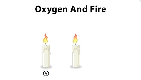 demonstrating the role of oxygen in candle burning.