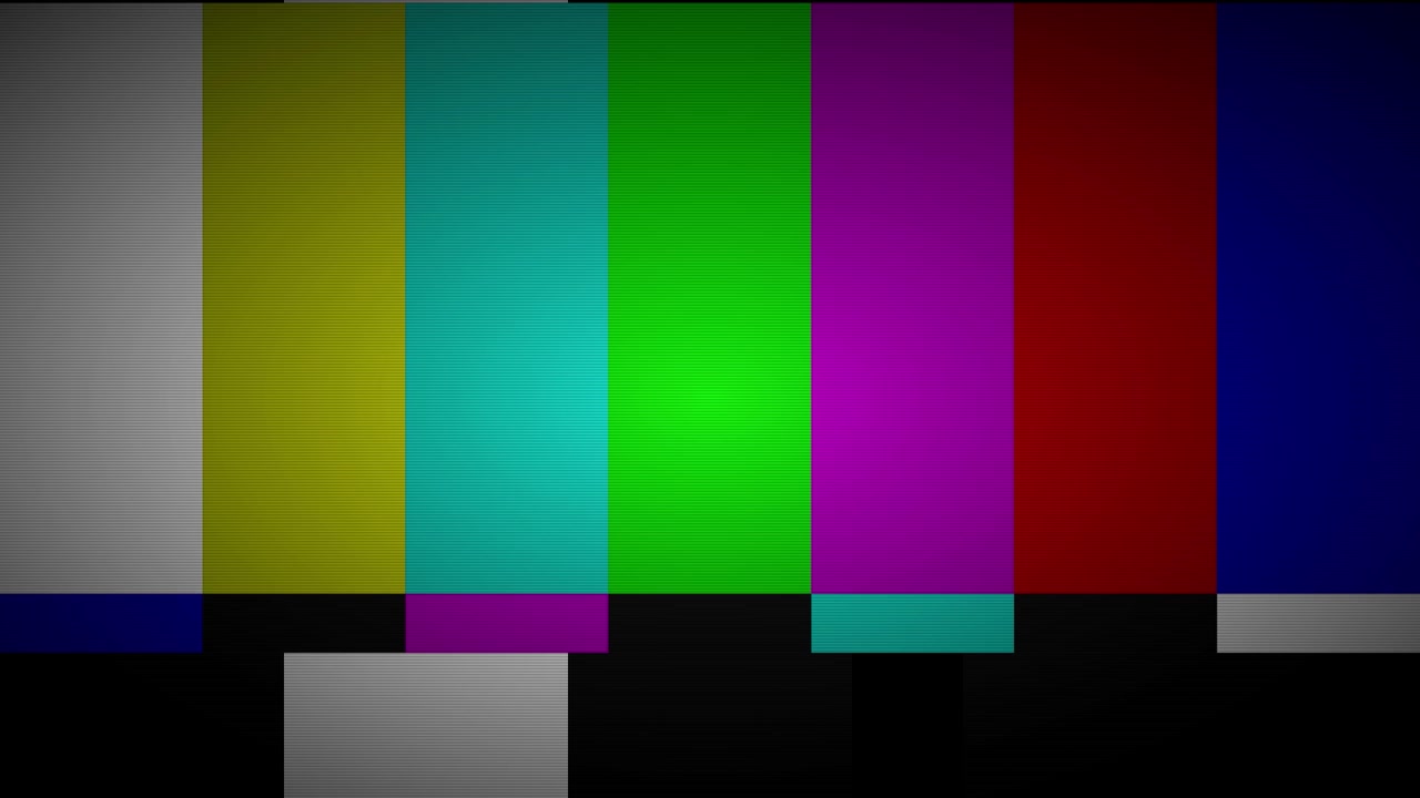 Television Test Pattern With Glitch Distortion