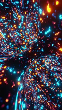 abstract swirl of colorful lights. vertical looped animation